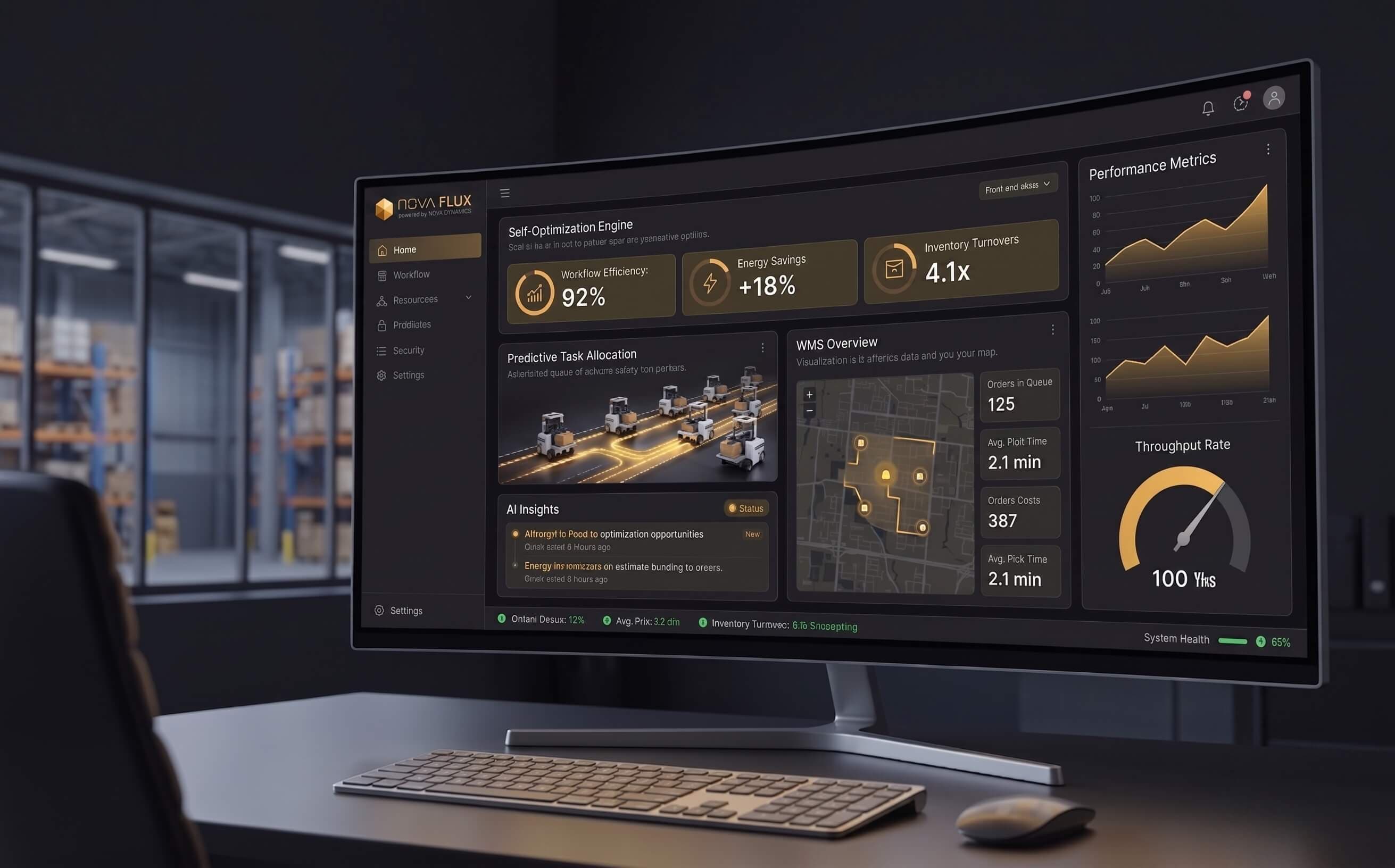 Nova Flux dashboard interface