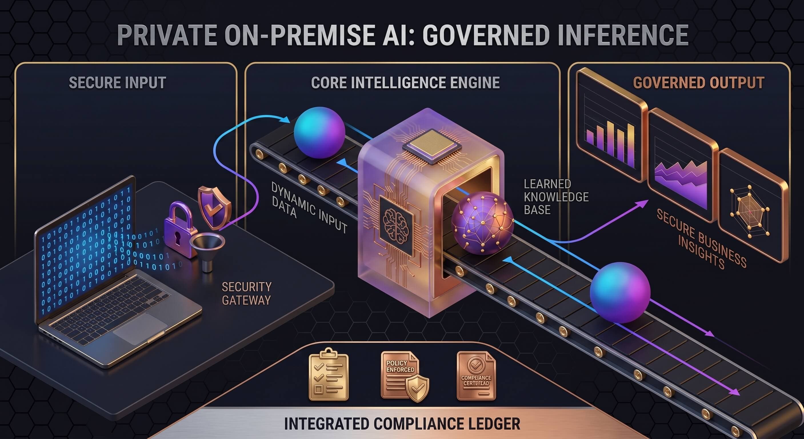 Governed Inference layer - self-hosted LLM stack with guardrails and audit capabilities